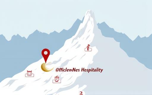 Stilisierte Karte mit dem Standort von AlpenNest Hospitality in Zermatt, Schweiz